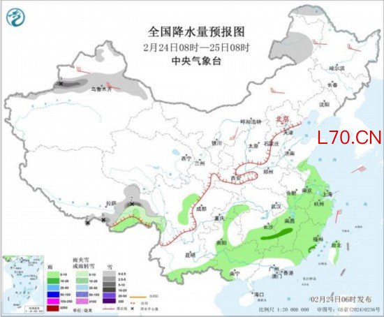 中央气象台：江南华南等地多降水